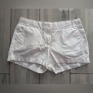 J Crew White Shorts Classic Twill City Fit Chino Bottoms Womens Size 8 cotton